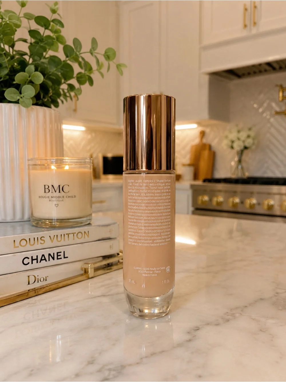 Clarins Everlasting Foundation - Beige/Cream Open Bottle.
